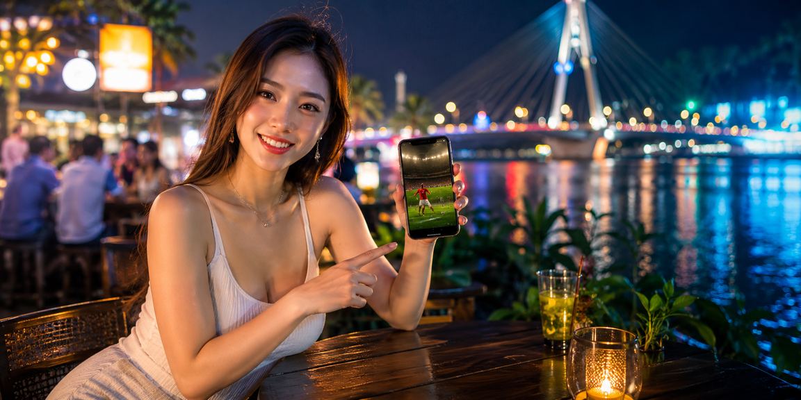 Người dùng Cần Thơ xem kèo bóng đá và đặt cược thể thao qua điện thoại bên cà phê