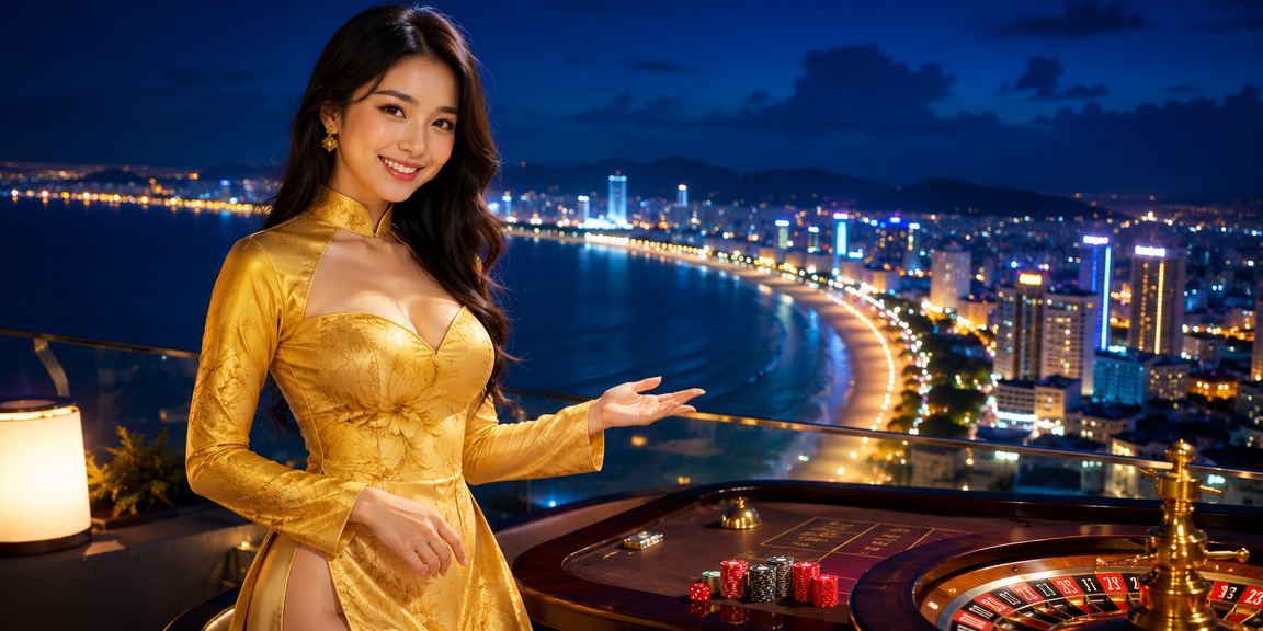 Người dùng Quy Nhơn mặc áo dài theo dõi ưu đãi casino trên ứng dụng di động